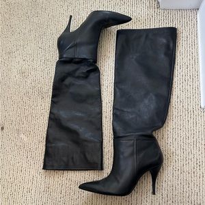 Zara heeled leather boots size 41